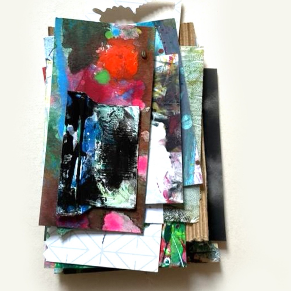 Junk Journal Pack  15+ Hand painted Pieces, Great for scrapbooking, collage